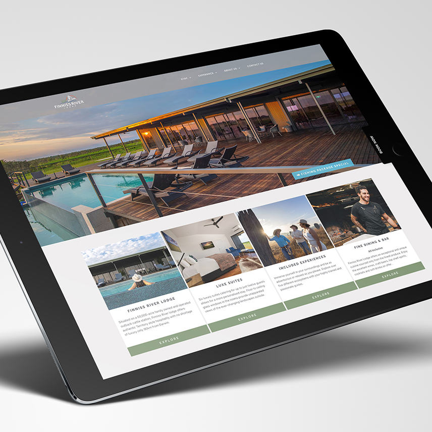 view WEBSITE: FINNISS RIVER LODGE